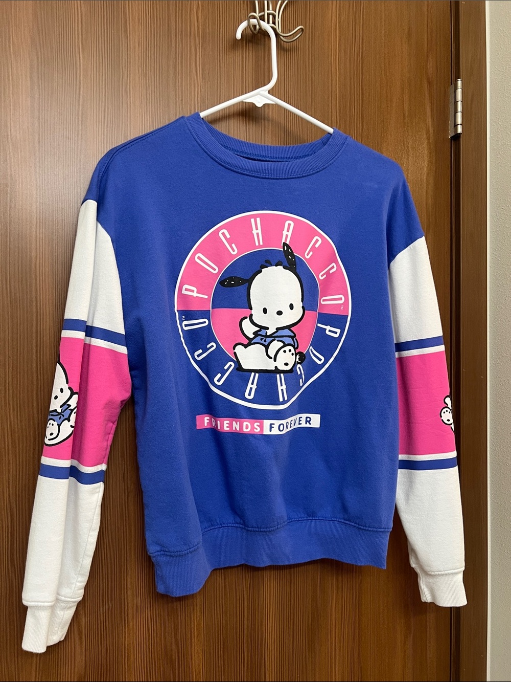 Pochacco Crewneck Sweatshirt - Blue & Pink